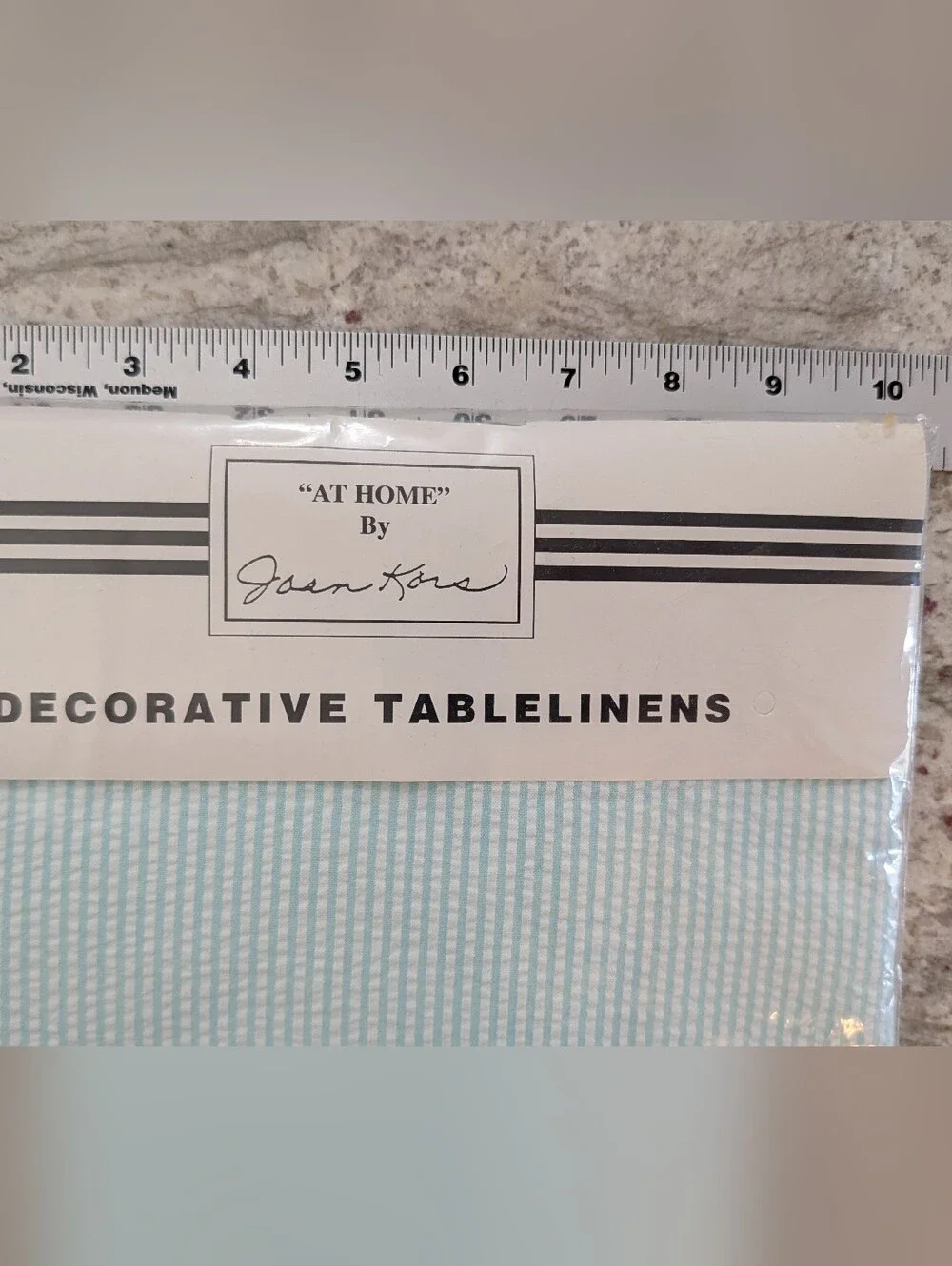 Vintage At Home With Joan Kors  Seersucker Tablecloth 50